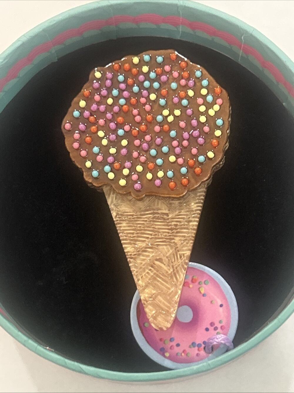 Erstwilder x Katherine Sabbath Ice Cream Cake Cone Brooch Pin NWT